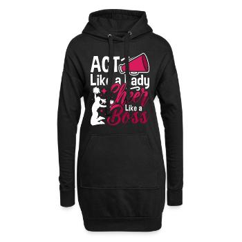 Cheerleading Act Like A Lady Cheer Like A Cheering - Hoodie-Kleid - Schwarz - Vorne