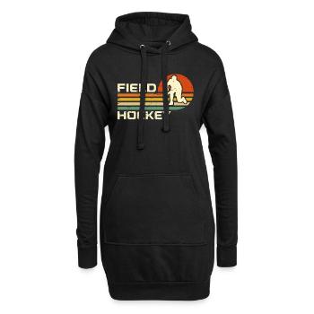 Field Hockey Retro Ice Hockey Loves Goalkeeper - Hoodie-Kleid - Schwarz - Vorne
