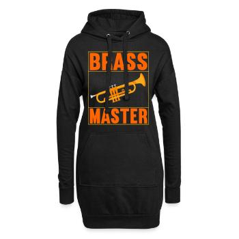 Trompete Trompetenspieler - Hoodie-Kleid - Schwarz - Vorne