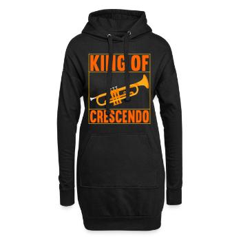 Trompete Trompetenspieler - Hoodie-Kleid - Schwarz - Vorne