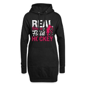 Hockey sur gazon De vraies femmes comme gardiennes de but de hockey - Sweat-shirt à capuche long Femme - noir - Devant