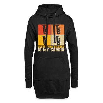 Tuba Tubist - Hoodie-Kleid - Schwarz - Vorne