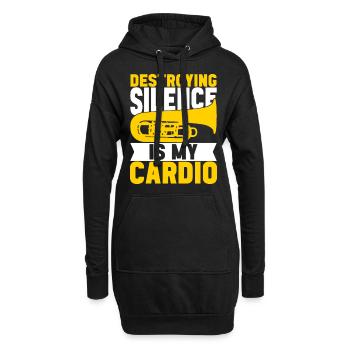 Tuba Tubist - Hoodie-Kleid - Schwarz - Vorne