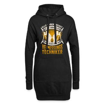 Vermessungstechniker unmöglich Vermesser - Hoodie-Kleid - Schwarz - Vorne