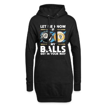 Cue Sports Faites-moi savoir si mes balles Joueur de billard - Sweat-shirt à capuche long Femme - noir - Devant