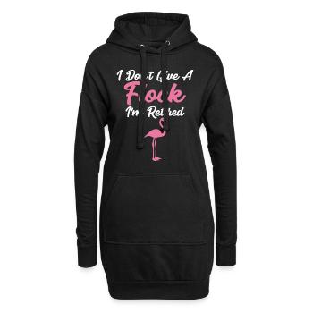 Je ne donne pas de troupeau Je suis à la retraite Drôle de flamant rose - Sweat-shirt à capuche long Femme - noir - Devant