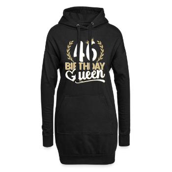 46. Geburtstag Frau 46 Jahre alt 46ter 46er Queen - Hoodie-Kleid - Schwarz - Vorne