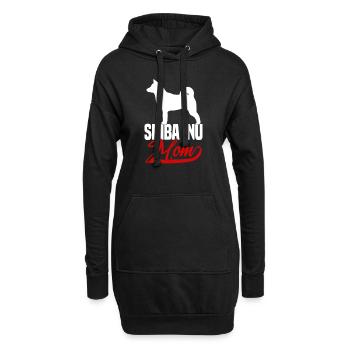 Shiba Inu Maman - Sweat-shirt à capuche long Femme - noir - Devant