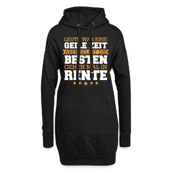 Ruhestand Rentner Rente Pension Renteneintritt - Hoodie-Kleid - Schwarz - Vorne