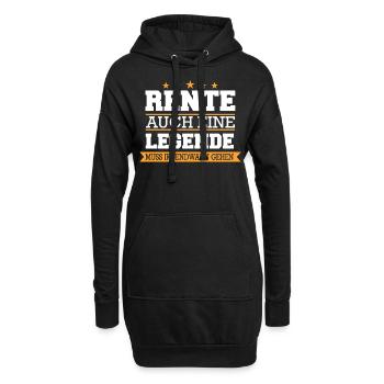 Ruhestand Rentner Rente Pension Renteneintritt - Hoodie-Kleid - Schwarz - Vorne
