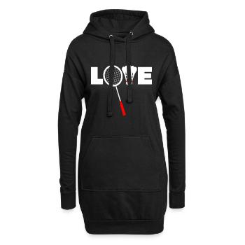 Badminton T-Shirt - LOVE T-Shirtamerikanisches Badminton - Hoodie-Kleid - Schwarz - Vorne