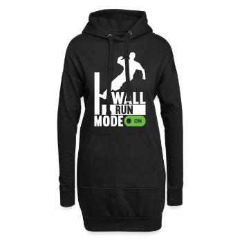 Parkour Freerunning - Sweat-shirt à capuche long Femme - noir - Devant