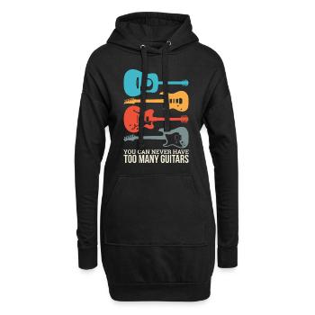 On n’a jamais trop de guitaresbasse électrique - Sweat-shirt à capuche long Femme - noir - Devant