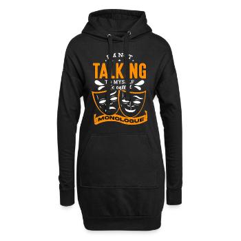 Théâtre musical Je ne me parle pas à moi-même Théâtre - Sweat-shirt à capuche long Femme - noir - Devant