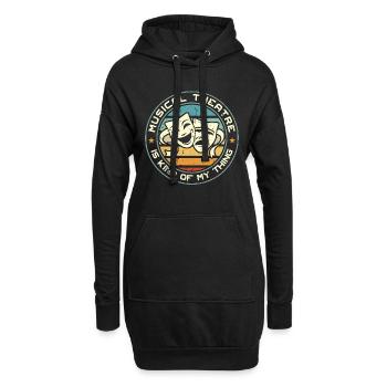Le théâtre musical est un peu mon truc Rétro Broadway - Sweat-shirt à capuche long Femme - noir - Devant