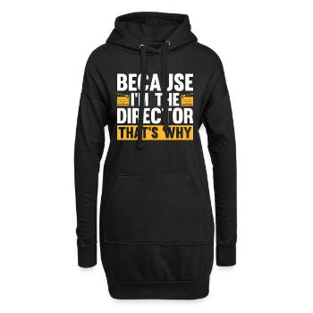 Réalisateur parce que je suis le réalisateur Film Film - Sweat-shirt à capuche long Femme - noir - Devant