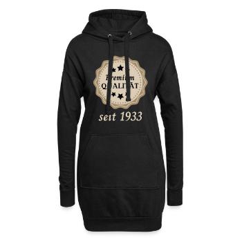Premium Qualität seit 1933 - Hoodie-Kleid - Schwarz - Vorne
