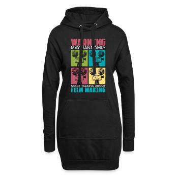 L’avertissement de cinéma peut démarrer au hasard Film Cinema - Sweat-shirt à capuche long Femme - noir - Devant