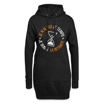 cadeau de retraite, cadeau départ en retraite. - Sweat-shirt à capuche long Femme - noir - Devant