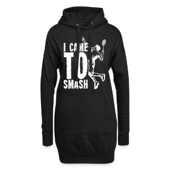 Je suis venu pour écraser | Volant de badminton - Sweat-shirt à capuche long Femme - noir - Devant
