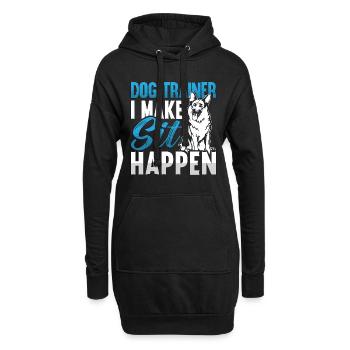 Animal Trainer Dog Trainer I Make Sit Dog Training - Hoodie-Kleid - Schwarz - Vorne