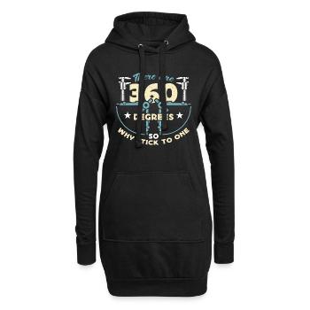 Architecture There Are 360 Degrees Architectural - Hoodie-Kleid - Schwarz - Vorne