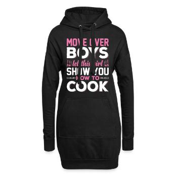 Move Over Boys Laissez cette fille vous montrer comment cuisiner - Sweat-shirt à capuche long Femme - noir - Devant
