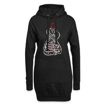 Soufisme Arabe Islamique Calligraphie idée Cadeau - Soufi - Sweat-shirt à capuche long Femme - noir - Devant
