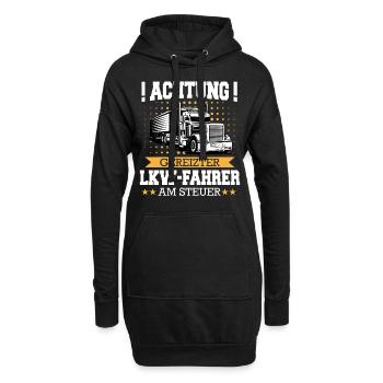 LKW Fahrer Fernfahrer Lastkraftwagenfahrer - Hoodie-Kleid - Schwarz - Vorne