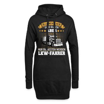 LKW Fahrer Fernfahrer Lastkraftwagenfahrer - Hoodie-Kleid - Schwarz - Vorne