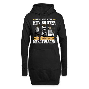 LKW Fahrer Fernfahrer Lastkraftwagenfahrer - Hoodie-Kleid - Schwarz - Vorne