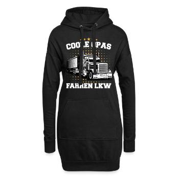 LKW Fahrer Fernfahrer Lastkraftwagenfahrer - Hoodie-Kleid - Schwarz - Vorne