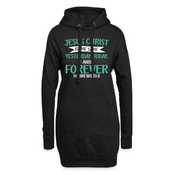 Jesus Christus Ist Derselbe Glaube Christlicher - Hoodie-Kleid - Schwarz - Vorne
