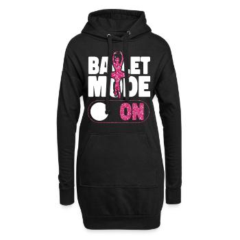 Ballet Dancer Dance Girl Ballerina - Hoodie-Kleid - Schwarz - Vorne