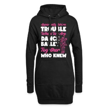 Ballet Danseuse Danse Ballerine - Sweat-shirt à capuche long Femme - noir - Devant