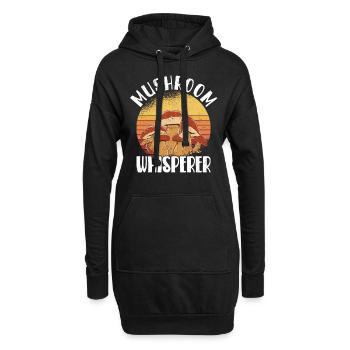 Cueilleur de champignons chasseur de champignons amateur de champignons champignons ferme - Sweat-shirt à capuche long Femme - noir - Devant