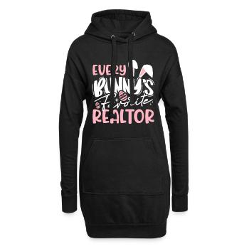 Makler Ostern Immobilienmakler - Hoodie-Kleid - Schwarz - Vorne