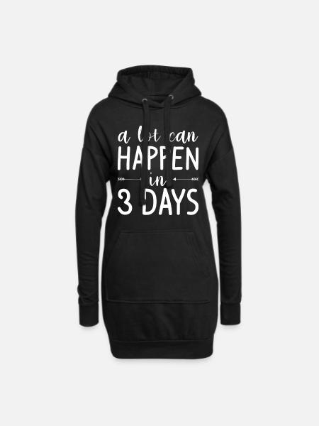 A Lot Can Happen In 3 Days Christian Bible Eastera - Hoodie Dress - black