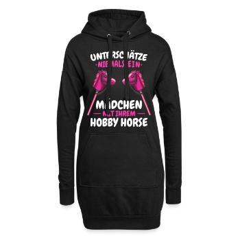 Hobby Horsing Steckenpferd Hobbyhorsing - Hoodie-Kleid - Schwarz - Vorne
