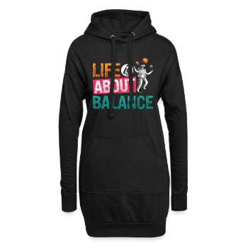 La vie de monocycle est une question d’équilibre cycliste monocycliste - Sweat-shirt à capuche long Femme - noir - Devant