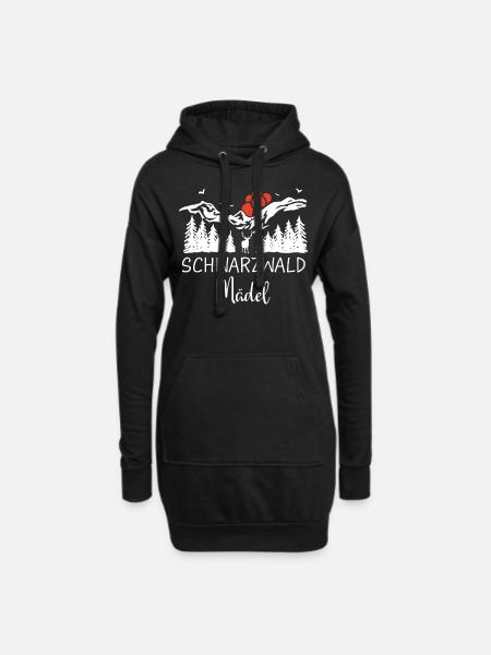 Schwarzwald Schwarzwälder Baden-Württemberg - Hoodie-Kleid - Schwarz