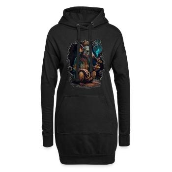 cool Rat funny smoke Relax Design - Sweat-shirt à capuche long Femme - noir - Devant