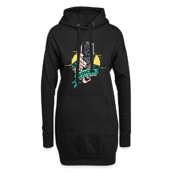 Acteur de doublage Je fais des voix et des émotions Doublage - Sweat-shirt à capuche long Femme - noir - Devant