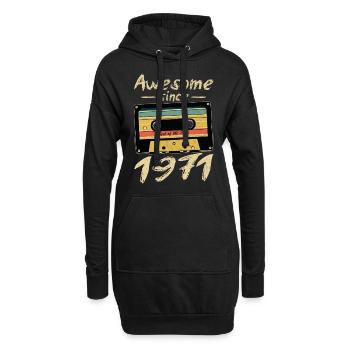 1971 Anniversaire 1971 Né Cadeau d’anniversaire - Sweat-shirt à capuche long Femme - noir - Devant