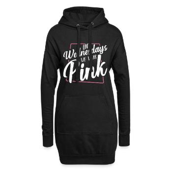 Le mercredi, nous portons du rose drôle d’humour sarcastique Q - Sweat-shirt à capuche long Femme - noir - Devant
