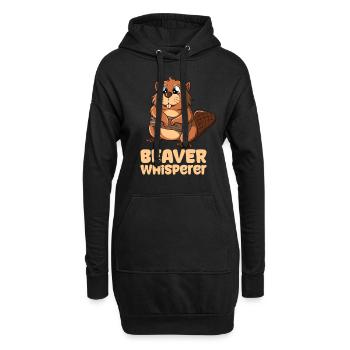 Beaver Whisperer - Hoodie-Kleid - Schwarz - Vorne