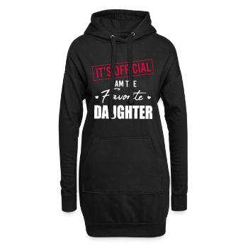 Es ist offiziell, ich bin die Lieblingstochter Familie Lo - Hoodie-Kleid - Schwarz - Vorne