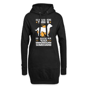 Brauche nur meinen Hannoverscher Schweißhund - Hoodie-Kleid - Schwarz - Vorne