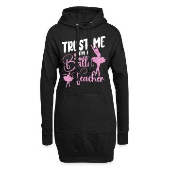 Ballet Danseuse Danse Ballerine - Sweat-shirt à capuche long Femme - noir - Devant