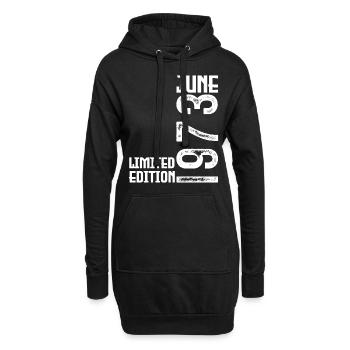 Geschenk Juni 1973 Geburtstag Juni 1973. Juni 1973 - Hoodie-Kleid - Schwarz - Vorne